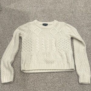 Topshop Textured Cream Sweater